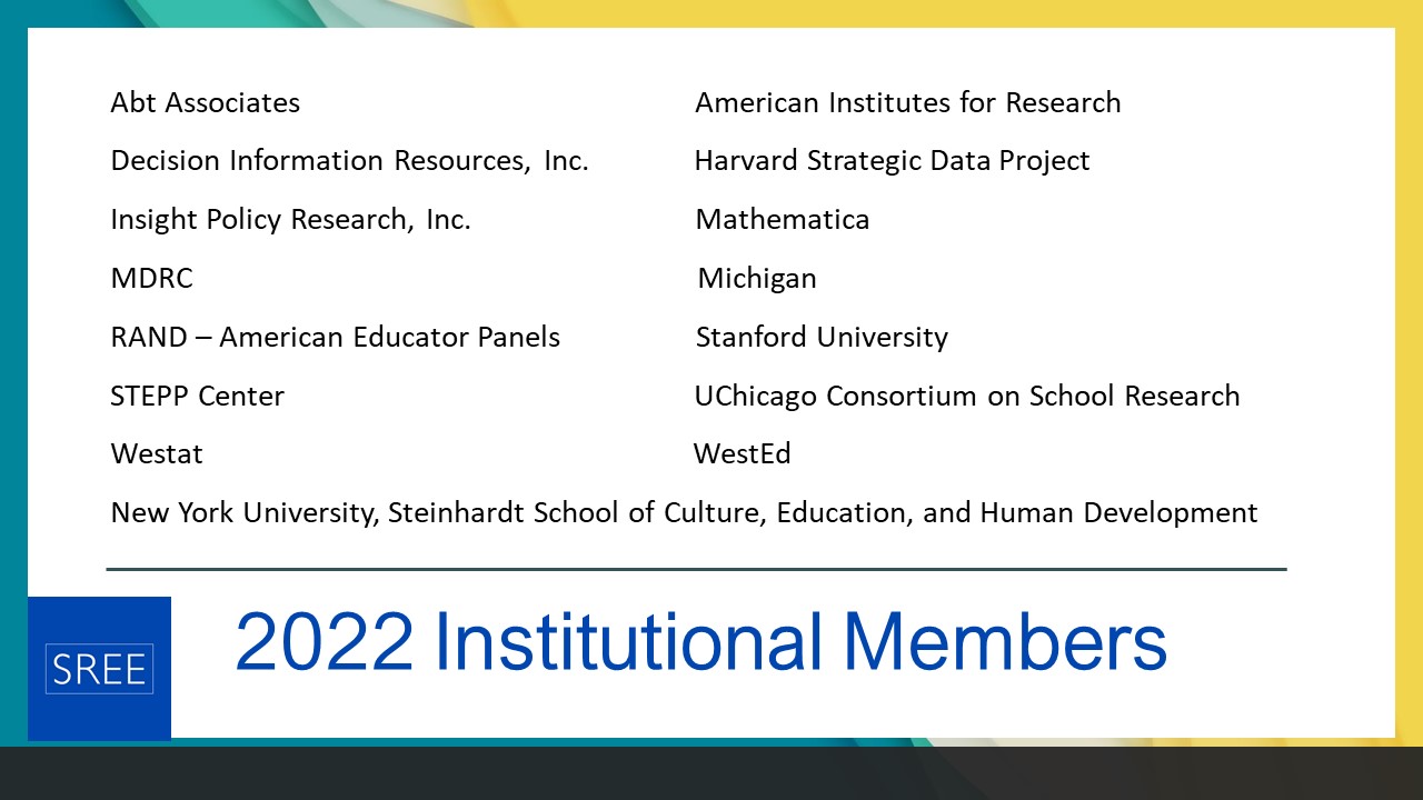 SREE 2022 Institutional Members