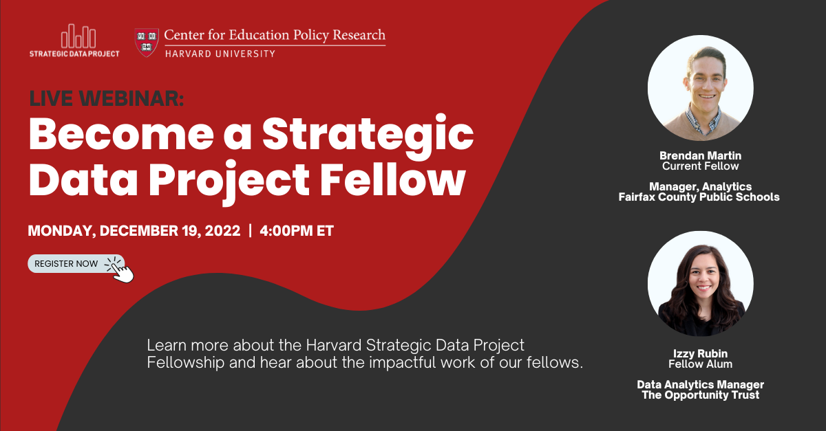 Strategic Data Project Fellow webinar graphic