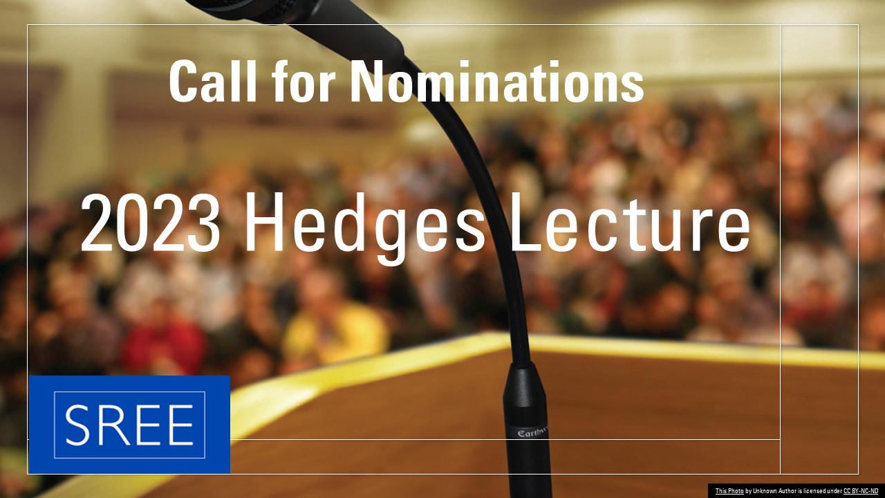 2023 Hedges Lecture Nominations Open