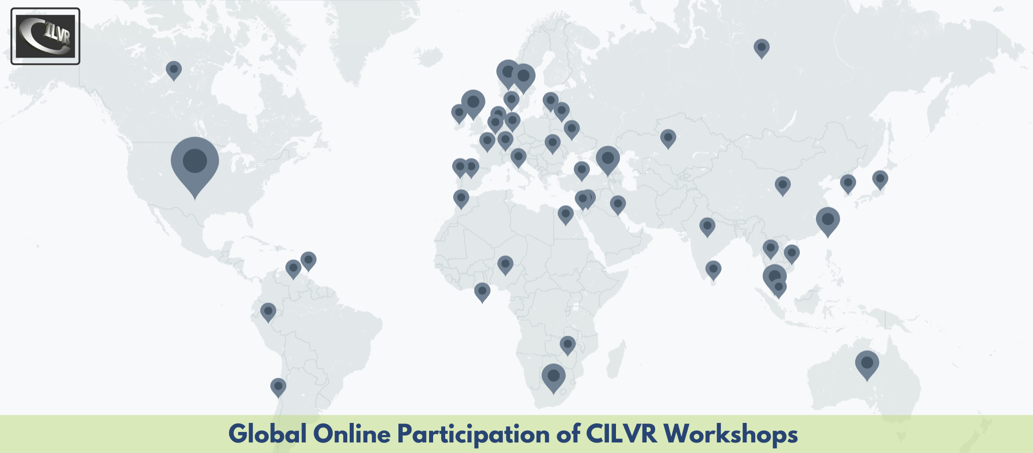 Global Online Participation of CILVR Workshops 2021 map
